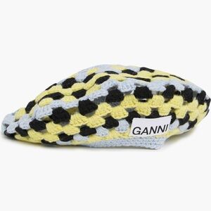 GANNI Lambswool Crochet Beret